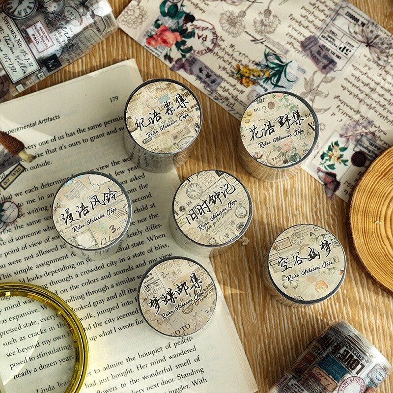 5cm*3m Vintage PVC Materials Tape Cycle-JournalTale