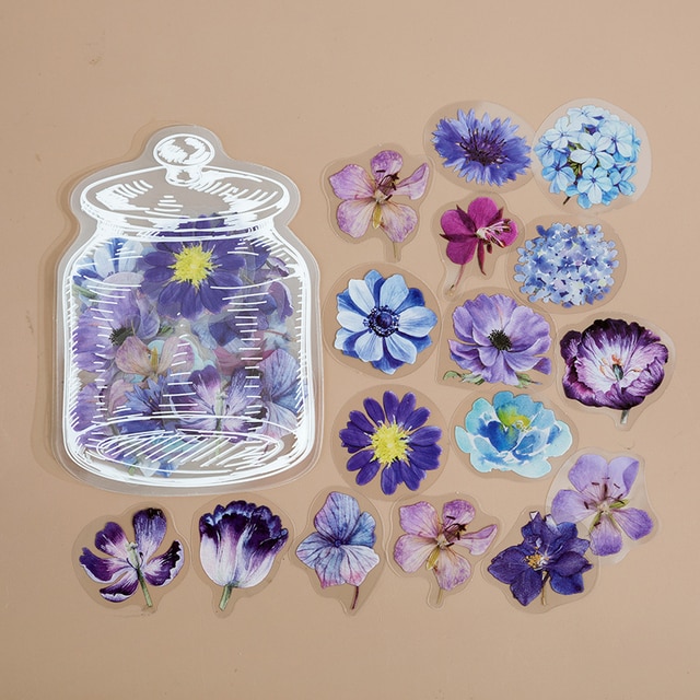 35pcs Flower leaf bread in a bottle Decorative Stickers-JournalTale