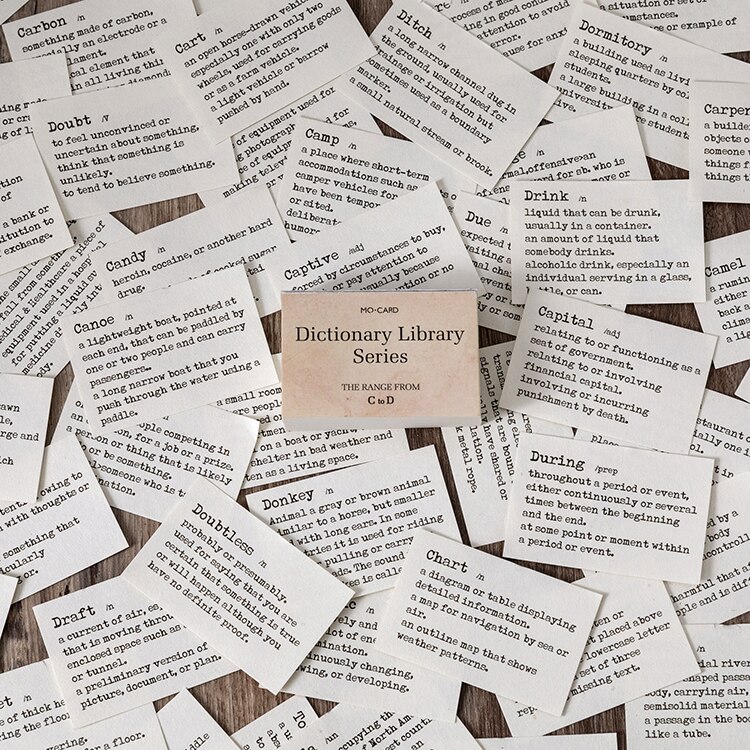 100pcs Dictionary Library Series Material Paper Scrapbooking-JournalTale