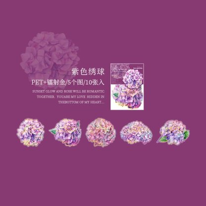10pcs/lot Scrapbook Stickers blooming Flower-JournalTale