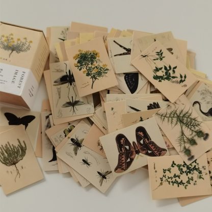 100pcs Vintage Plant Butterfly Material Paper-JournalTale