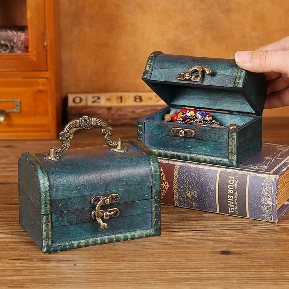 Wooden Jewelry Box Small Suitcase Case-JournalTale