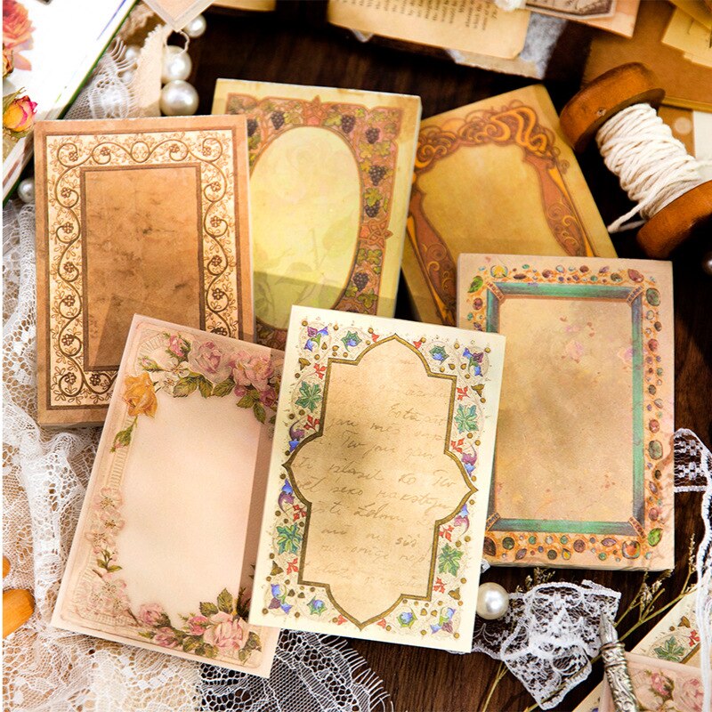 60pcs/lot Memo Pads Material Paper Vintage borders Paper-JournalTale