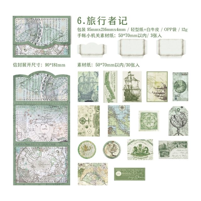 30pcs/lot Vintage Beautiful Life Scrapbooking Material Pack-JournalTale