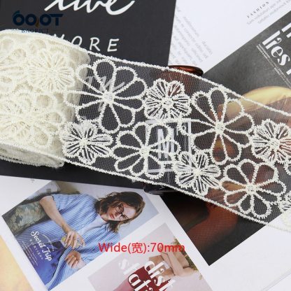 1Yards  Mesh Embroidered Lace Ribbon Materials-JournalTale