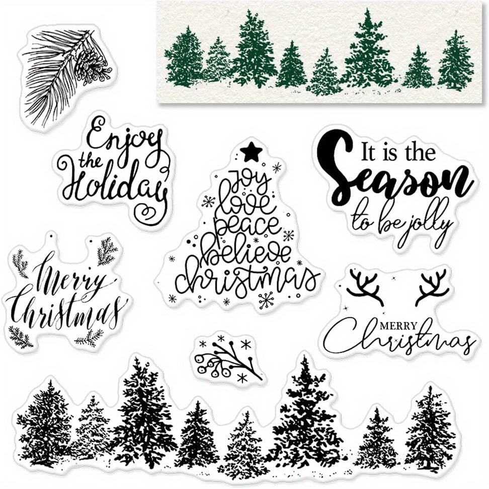 Transparent Silicone Stamp Christmas Card Stamp-JournalTale