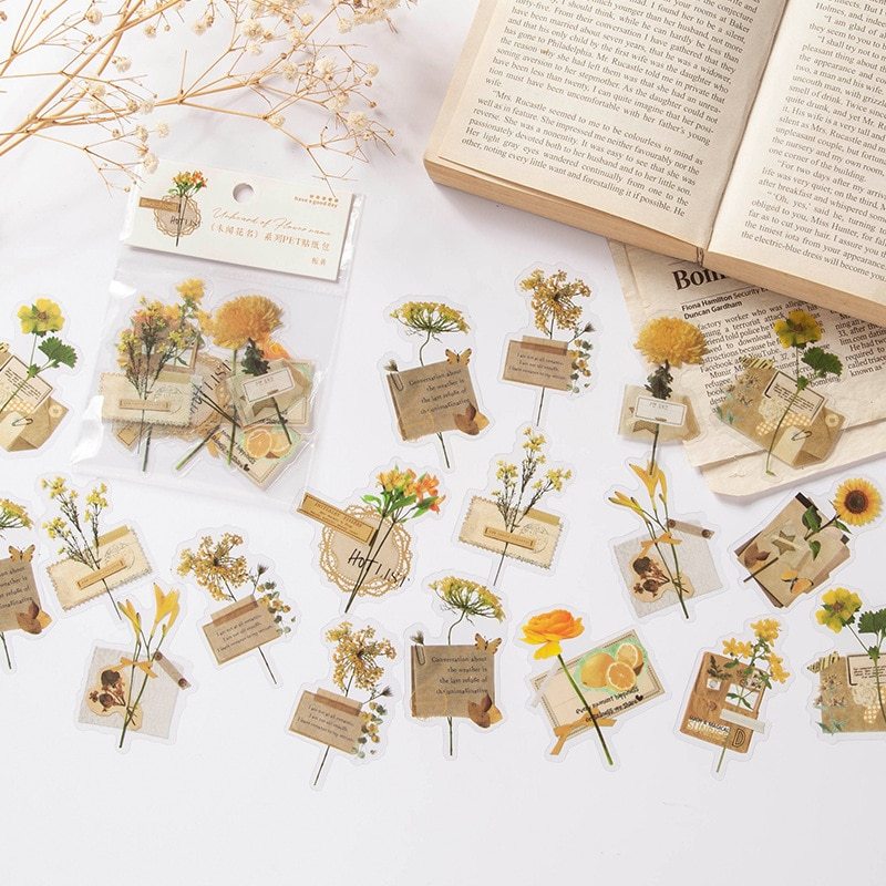 30pcs/1lot Stationery Stickers Plant Flower letter-JournalTale