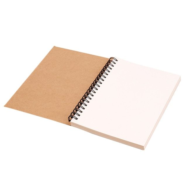 1 Book Retro Spiral Coil Kraft Paper Notebook-JournalTale