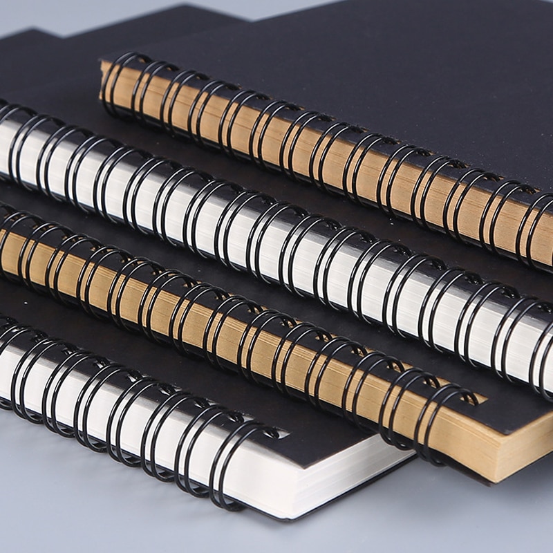 1 Book Retro Spiral Coil Kraft Paper Notebook-JournalTale
