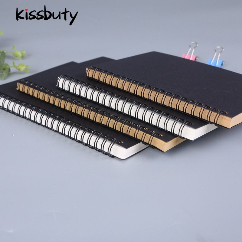 1 Book Retro Spiral Coil Kraft Paper Notebook-JournalTale