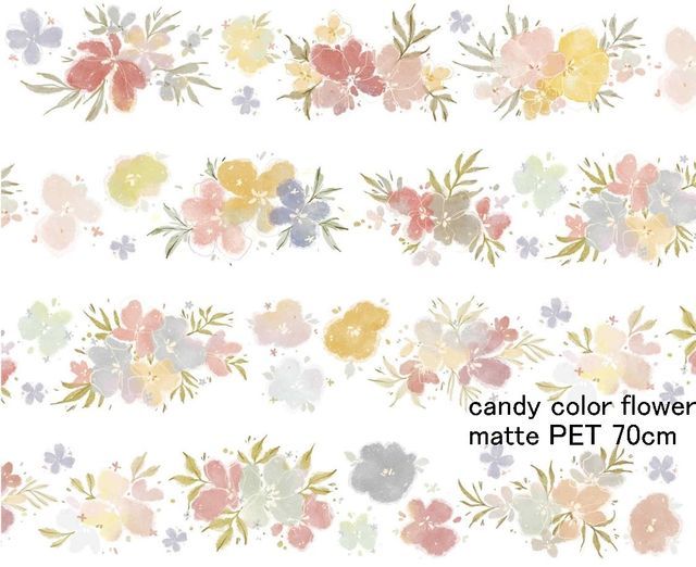 1 Loop Taiwan Meow Collection Floral Washi PET Tape-JournalTale
