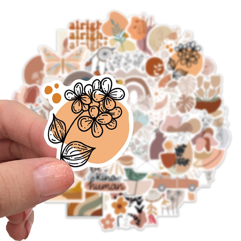 10/30/50PCS Retro Bohemian Art Stickers Aesthetic Decal-JournalTale