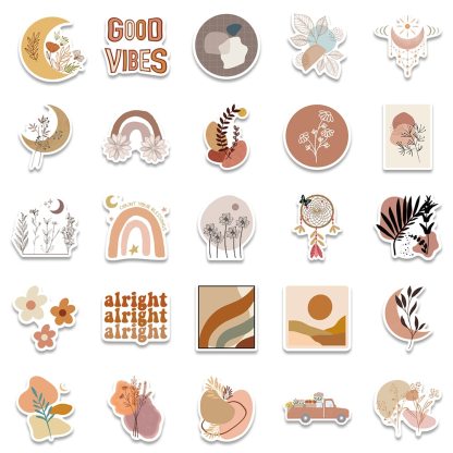 10/30/50PCS Retro Bohemian Art Stickers Aesthetic Decal-JournalTale