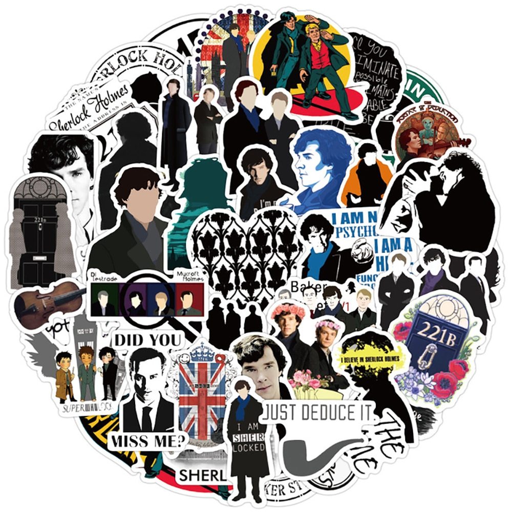 10/30/50PCS TV Show Sherlock Graffiti Stickers-JournalTale