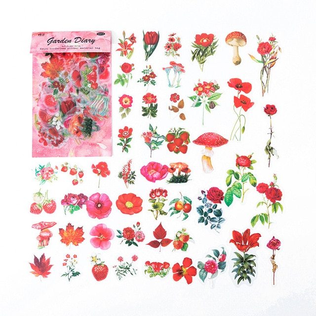 100pcs/1lot Stationery Sticker talk to flowers-JournalTale