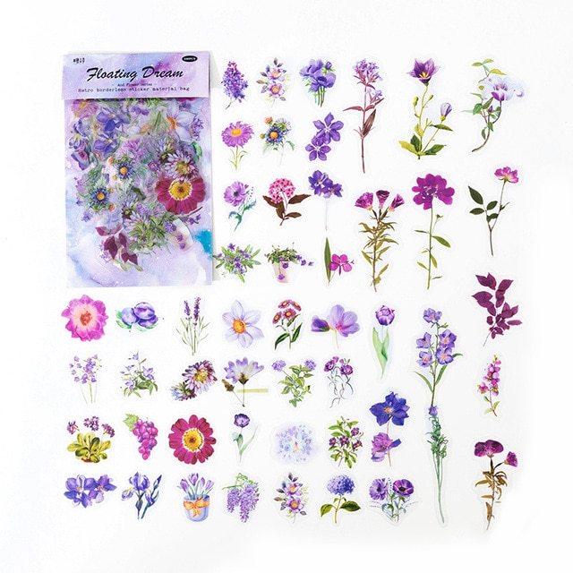 100pcs/1lot Stationery Sticker talk to flowers-JournalTale