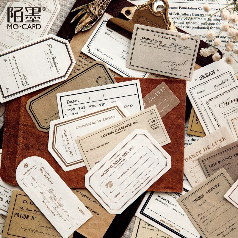 100pcs Vintage Frame Material Paper Writable Memo Pad-JournalTale