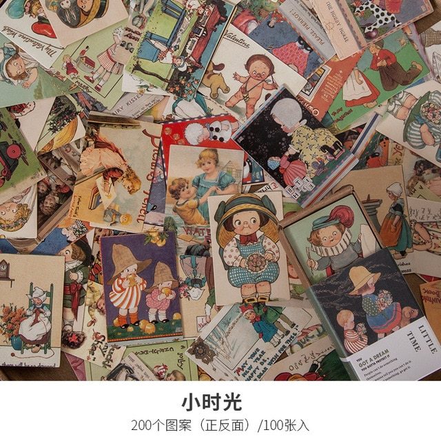 100pcs Vintage Plant Butterfly Material Paper-JournalTale