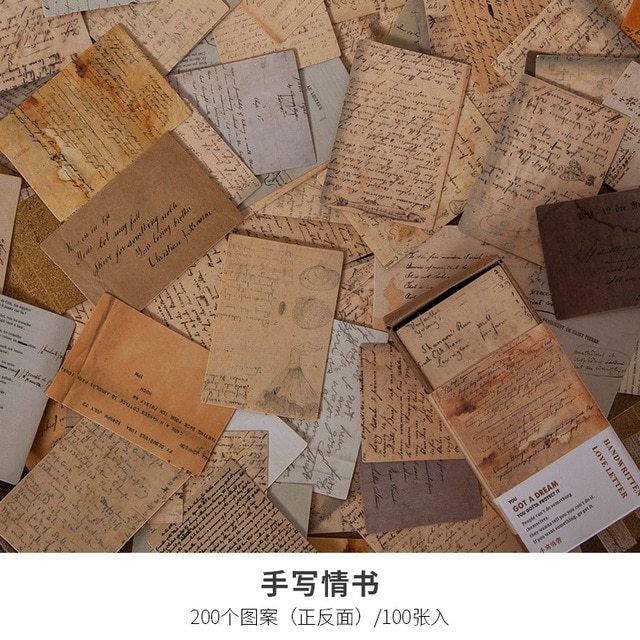 100pcs Vintage Plant Butterfly Material Paper-JournalTale