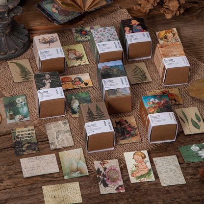 100pcs Vintage Plant Butterfly Material Paper-JournalTale