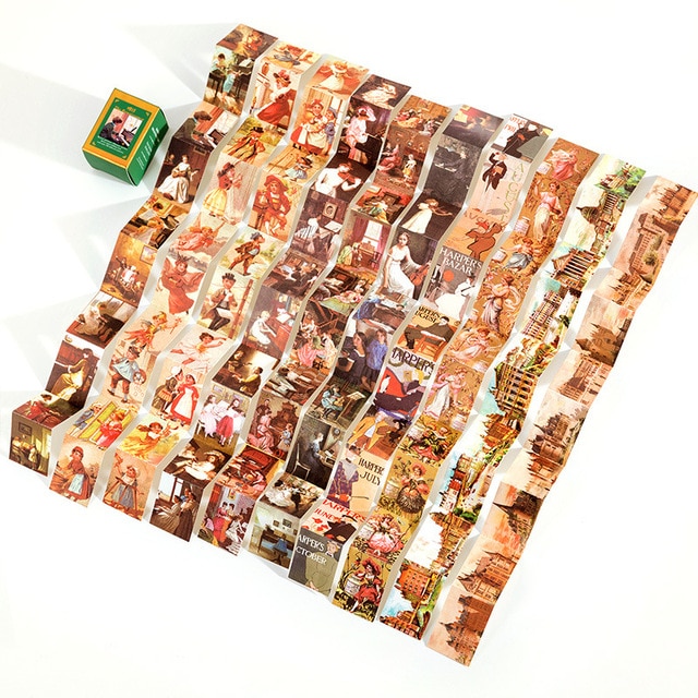 100pcs Vintage Textured Paper Material Paper-JournalTale