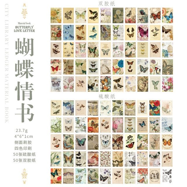 100pcs/lot Memo Pads Material Paper City Library Journal-JournalTale