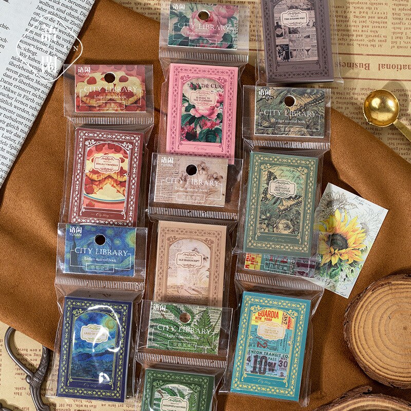 100pcs/lot Memo Pads Material Paper City Library Journal-JournalTale