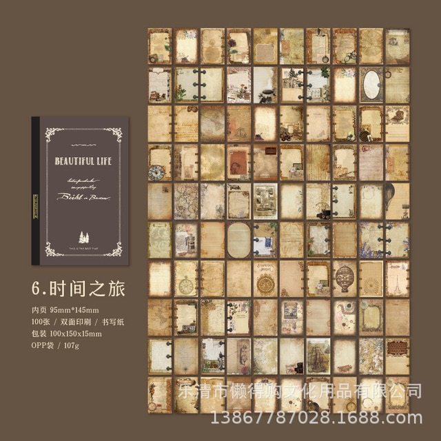 100pcs/lot Memo Pads Material Decoration Paper-JournalTale