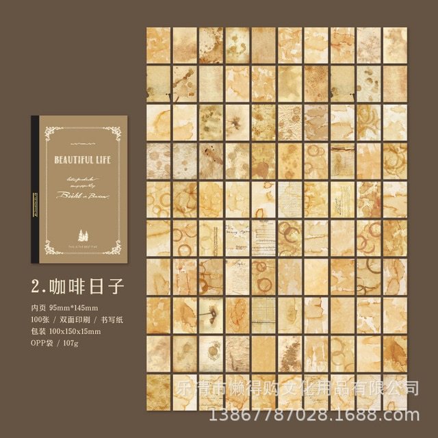 100pcs/lot Memo Pads Material Decoration Paper-JournalTale