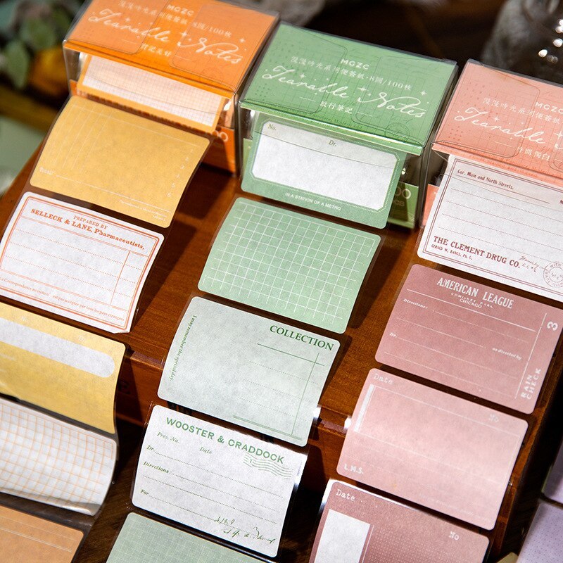 100pcs/lot Memo Pads Material Paper Slow Time Junk Journal-JournalTale