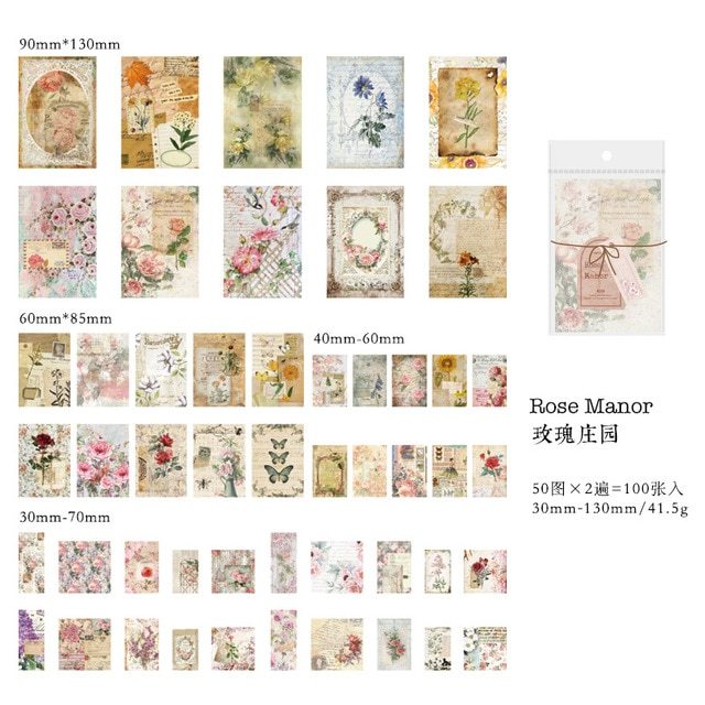 100pcs/lot Memo Pads Material Paper Vintage Paper-JournalTale