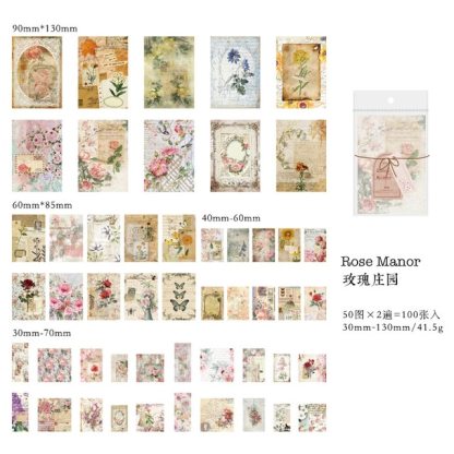 100pcs/lot Memo Pads Material Paper Vintage Paper-JournalTale