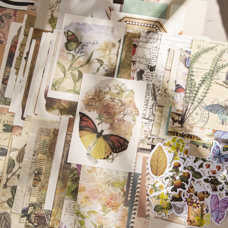 100pcs/lot Memo Pads Material Paper Vintage-JournalTale