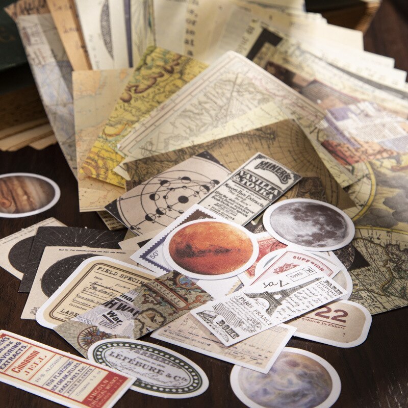 100pcs/lot Memo Pads Material Paper Vintage-JournalTale