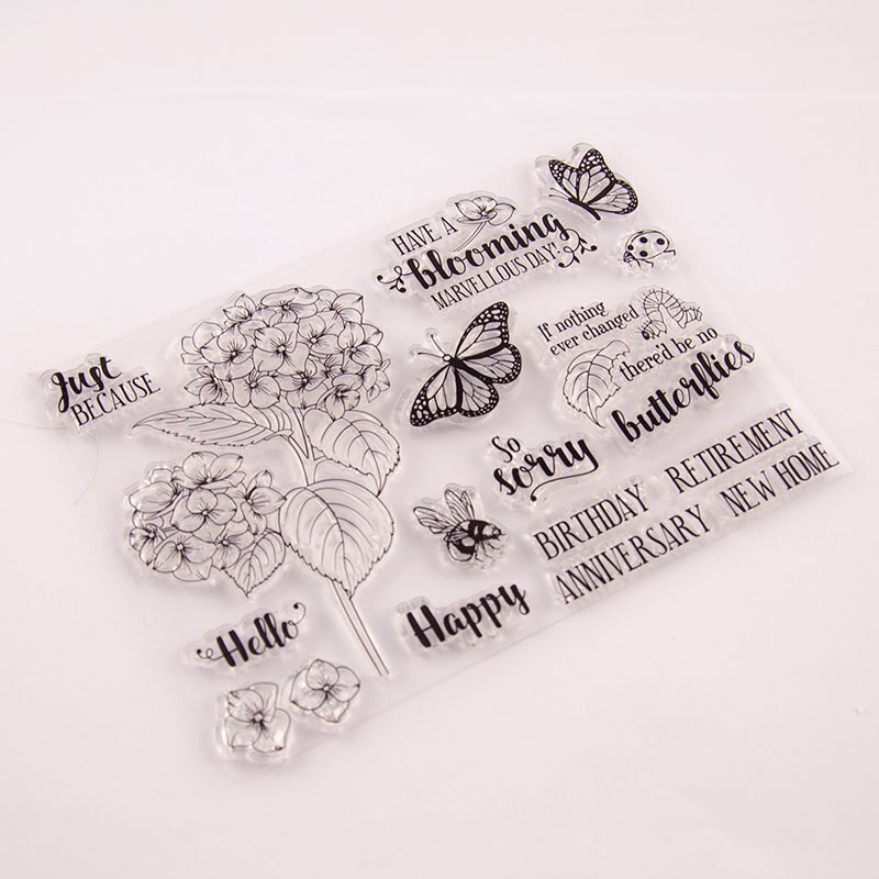 Spring Flowers Leaves Clear Rubber Stamps Scrapbooking-JournalTale