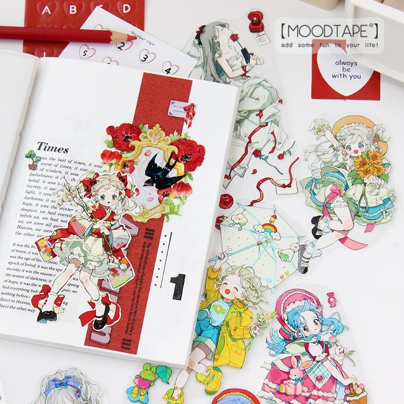 10Meters Flower Fairy Washi / PET tapes Cute Girls Scrapbooking-JournalTale