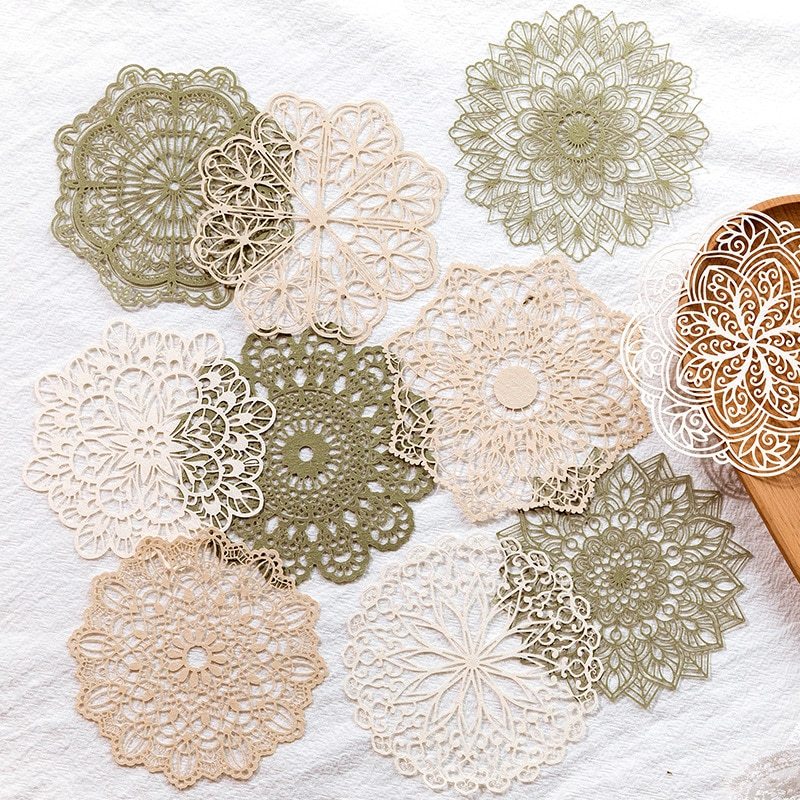 10pcs/lot Memo Pads Material Paper Lace-JournalTale