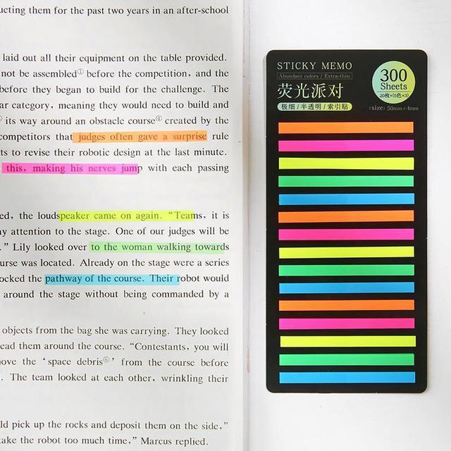 300 Sheets Rainbow Color Index Memo Pad-JournalTale