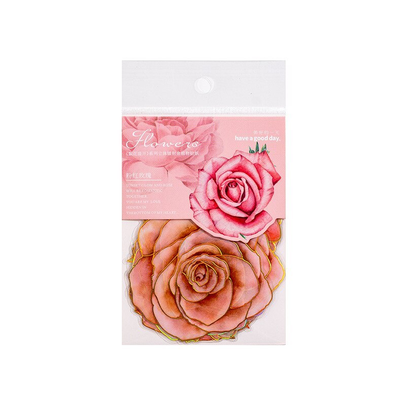 10pcs/lot Scrapbook Stickers blooming Flower-JournalTale