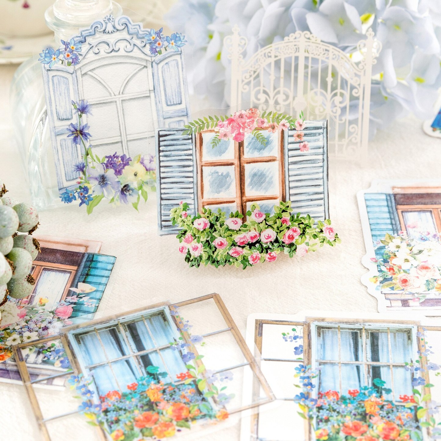 10pcs/1lot Scrapbook Sticker Vintage Flower Sticker-JournalTale
