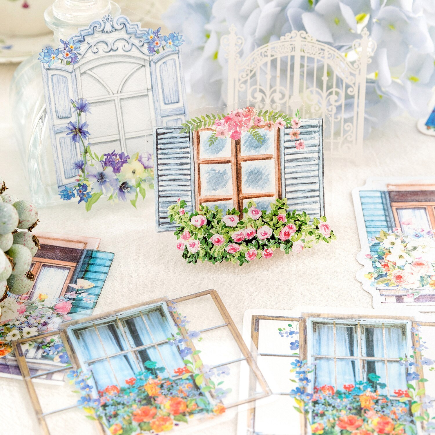 10pcs/1lot Scrapbook Sticker Vintage Flower Sticker-JournalTale