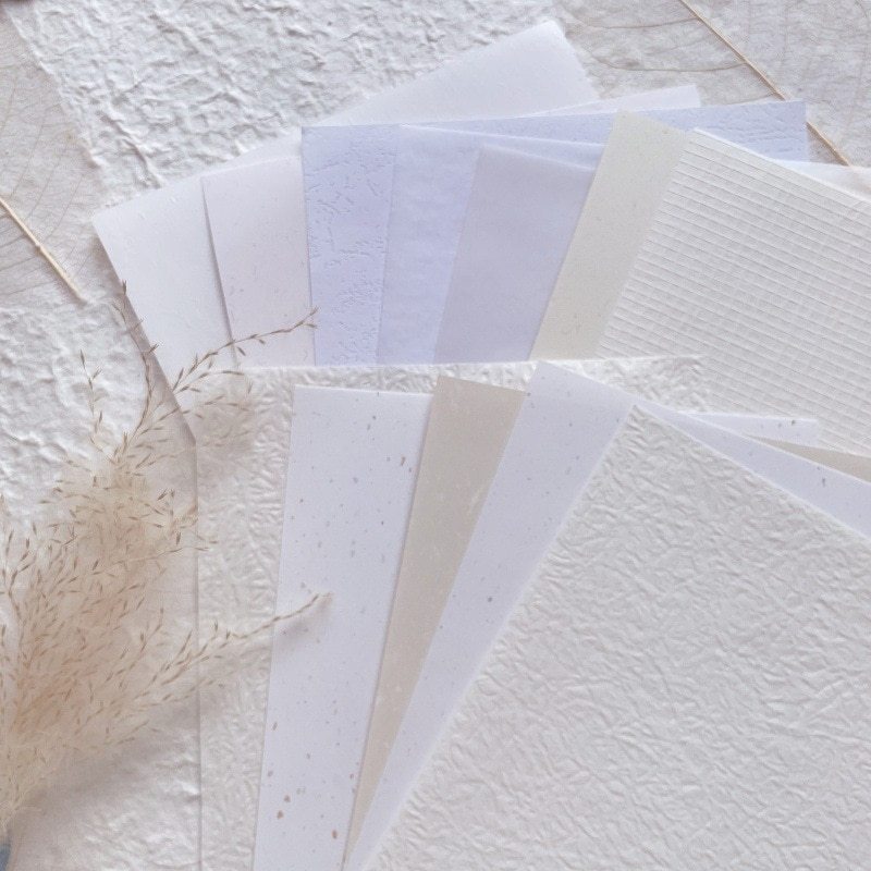 12Pcs Vintage Textured Paper Scrapbooking Supplies-JournalTale
