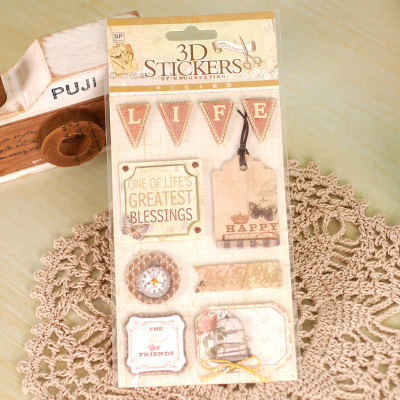 12patterns 3D Scrapbooking High Quality Paper Stickers-JournalTale