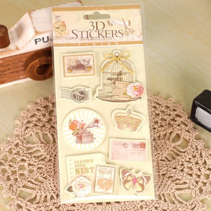 12patterns 3D Scrapbooking High Quality Paper Stickers-JournalTale