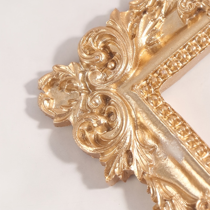 1pc Golden Picture Frame Vintage Relief Frames-JournalTale