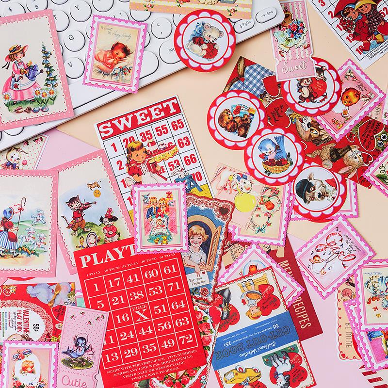 55sheet/lot Stationery Stickers Showa style-JournalTale