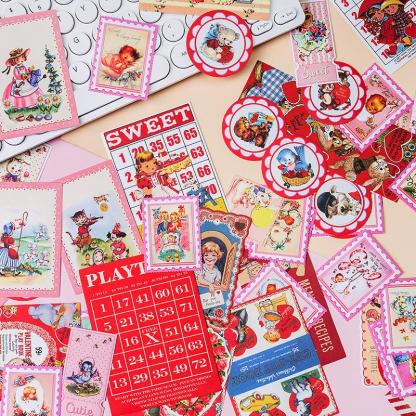 55sheet/lot Stationery Stickers Showa style-JournalTale