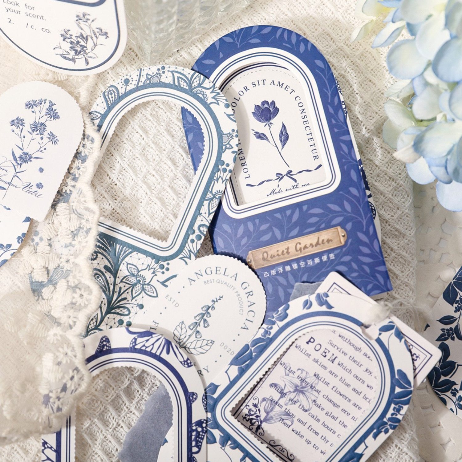 15pcs/lot Memo Pads Material Paper Flowery-JournalTale