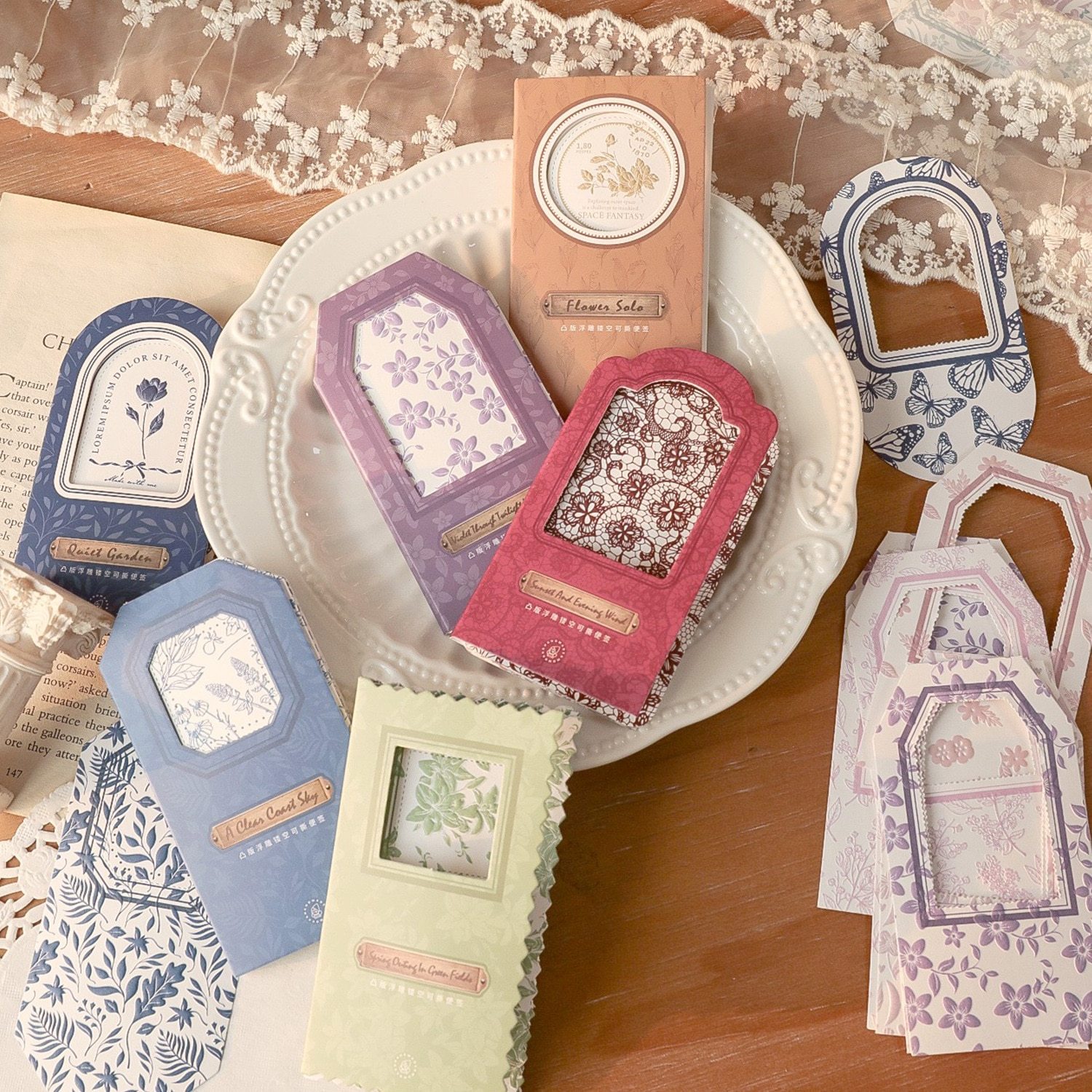 15pcs/lot Memo Pads Material Paper Flowery-JournalTale