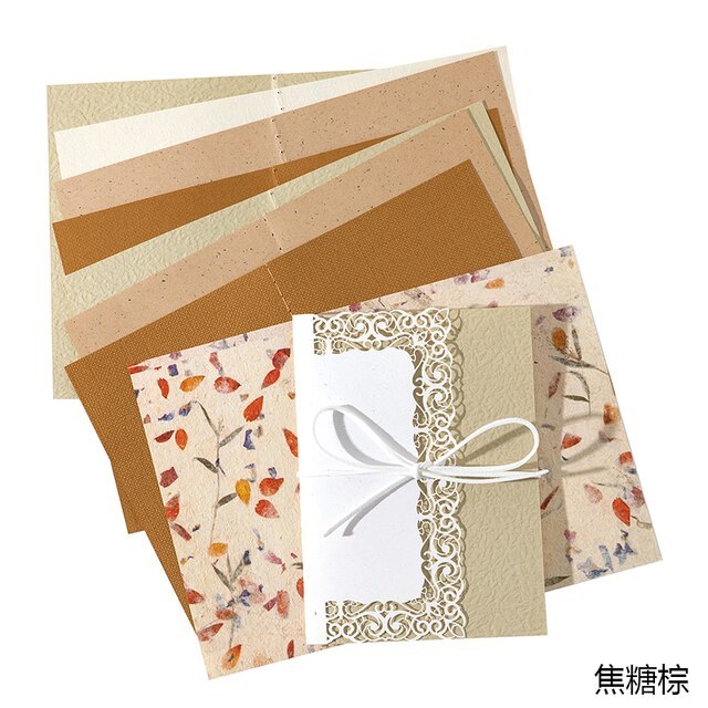 16 Pcs Texture Handmade Paper Material Junk Journal Paper-JournalTale